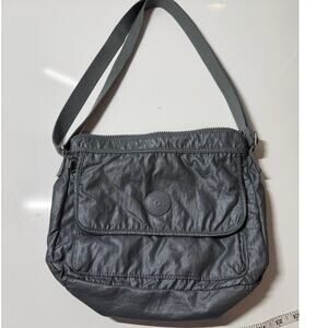 Kipling Silver purse crossbody shoulder bag lightweight purse 12x9x3 clean good